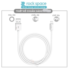 Dây cáp sạc nhanh cho Ip Rockspace S08 độ dài 1m,sạc nhanh,ổn định,không nóng máy bảo hành 12 tháng