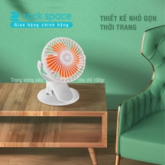 Quạt mini tích điện để bàn cầm tay Rockspace quạt kẹp bàn dùng liên tục đến 3h bảo hành 12 tháng