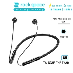 Tai nghe bluetooth không dây thể thao Rockspace B5 dành cho chạy bộ, tập GYM, thiết kế nhét tai, có micro, Pin 10 tiếng