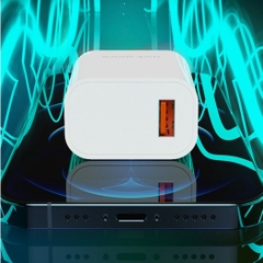 Củ sạc nhanh Rockspace T48 Pro 1 cổng USB 18W hỗ trợ sạc nhanh cho Samsung, Huawei,Oppo,Vsmart - Hàng chính hãng