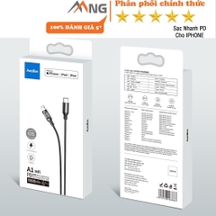 Dây cáp MFI sạc nhanh iphone Rockspace A1 dây dù chuẩn PD typeC to lightning bảo hành 12 tháng