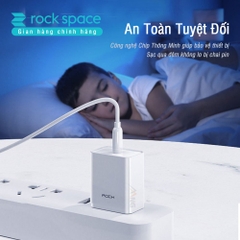 Củ sạc nhanh iphone 12 20W Rockspace T12pro sạc nhanh iphone chuẩn PD, cổng ra typeC bảo hành 1 đổi 1 trong 12 tháng