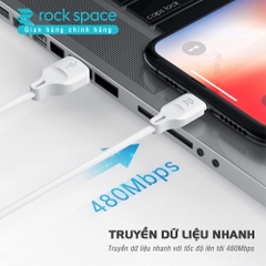 Bộ củ cáp sạc nhanh cho iPhone Rockspace T39 củ sạc 2 cổng 2.4A hàng bảo hành 12 tháng lỗi 1 đổi 1