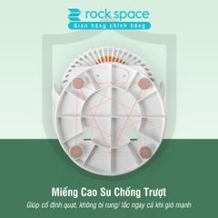 Quạt mini tích điện để bàn cầm tay Rockspace quạt kẹp bàn dùng liên tục đến 3h bảo hành 12 tháng