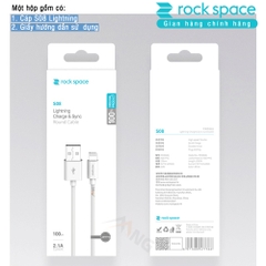 Dây cáp sạc nhanh cho Ip Rockspace S08 độ dài 1m,sạc nhanh,ổn định,không nóng máy bảo hành 12 tháng