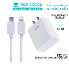 Bộ combo củ sạc nhanh chuẩn PD Rockspace T12 pro