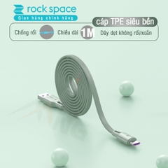 Dây Sạc Samsung Chính Hãng Rockspace S1 kết nối typeC, sạc nhanh, dây dẹt chống rối Bảo Hành 12 tháng