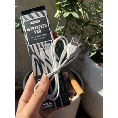 Cáp sạc chân lightning WK-WDC041 cho iphone,  dây tròn fast speed cable màu trắng - Hàng chính hãng có bảo hành