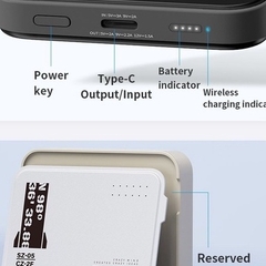 Pin sạc dự phòng không dây kèm giá đỡ điện thoại Rockspace P83 5000mAh sạc nhanh 15W có BH