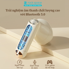 Tai nghe bluetooth không dây nhét tai TWS Rockspace Retro Style có mic chơi game nghe nhạc có BH