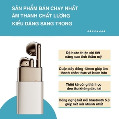 Tai nghe Bluetooth nhét tai không dây TWS Rockspace Lipstick nghe nhạc lên đến 24h hàng chính hãng bảo hành 12 tháng