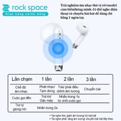 Tai nghe bluetooth không dây nhét tai Rockspace EB300 TWS có mic hàng chính hãng bảo hành 12 tháng