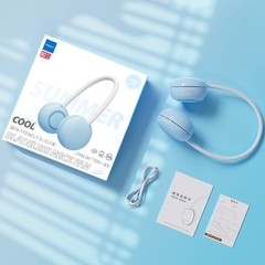 Quạt đeo cổ mini sạc tích điện Rockspace không cánh dùng liên tục 5h 3 chế độ gió hàng chính hãng
