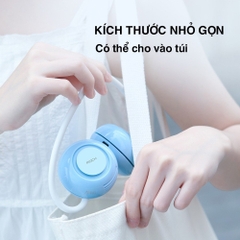 Quạt đeo cổ mini sạc tích điện Rockspace không cánh dùng liên tục 5h 3 chế độ gió hàng chính hãng