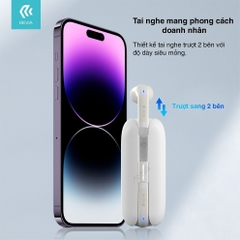 Tai nghe bluetooth không dây nhét tai Devia có mic nghe nhạc liên tục 20h hàng chính hãng có BH