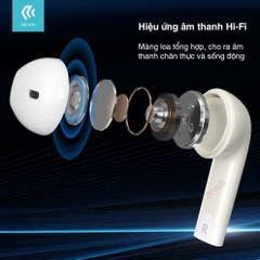 Tai nghe bluetooth không dây nhét tai Devia có mic nghe nhạc liên tục 20h hàng chính hãng có BH