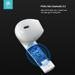Tai nghe bluetooth không dây nhét tai Devia có mic nghe nhạc liên tục 20h hàng chính hãng có BH