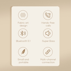 Loa mini bluetooth nghe nhạc không dây Rockspace S55 có micro nghe gọi nhỏ gọn có đầu cắm usb thẻ nhớ Hàng chính hãng