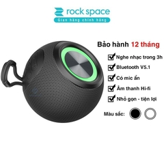 Loa mini bluetooth nghe nhạc không dây Rockspace S55 có micro nghe gọi nhỏ gọn có đầu cắm usb thẻ nhớ Hàng chính hãng