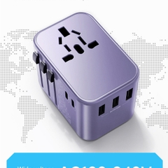 Củ sạc nhanh đa năng sạc toàn cầu 33w Rockspace T62 có chân chuyển đổi hàng chính hãng BH 12 tháng