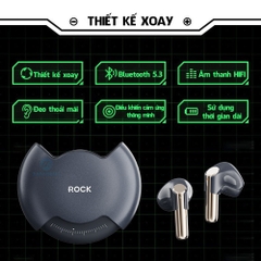 Tai nghe Bluetooth không dây nhét tai TWS Rockspace Rotating Hàng chính hãng BH 12 tháng