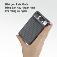 Pin dự phòng tích hợp cáp sạc 2 in 1 Rockspace P92 10000mAh sạc nhanh PD20W BH 12 tháng