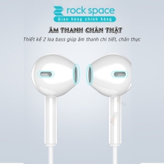 Tai Nghe nhét tai có dây Rockspace ES05 jack 3.5mm có mic nghe nhạc chơi game BH 1 năm