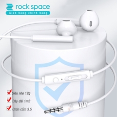 Tai Nghe nhét tai có dây Rockspace ES05 jack 3.5mm có mic nghe nhạc chơi game BH 1 năm