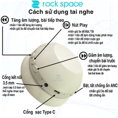Tai nghe bluetooth chụp tai Rockspace O3 headphone không dây chống ồn chủ động ANC hàng chính hãng