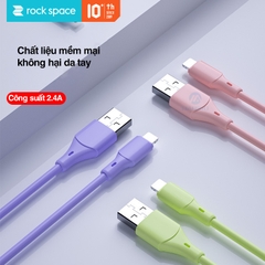 Dây cáp sạc cho iphone Rockspace candy chuẩn lightning độ dài 120cm hàng chính hãng bảo hành 12 tháng
