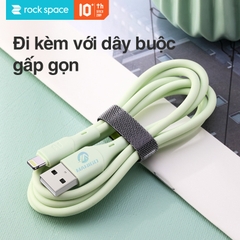 Dây cáp sạc cho iphone Rockspace candy chuẩn lightning độ dài 120cm hàng chính hãng bảo hành 12 tháng