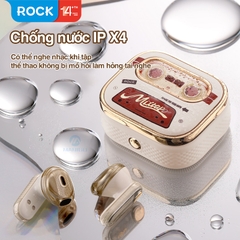 Tai nghe bluetooth Rockspace ốp TWS retro rock tape không dây chính hãng nhét tai bảo hành 1 năm