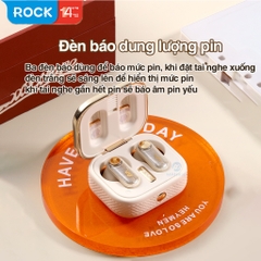 Tai nghe bluetooth Rockspace ốp TWS retro rock tape không dây chính hãng nhét tai bảo hành 1 năm