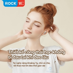 Tai nghe bluetooth Rockspace ốp TWS retro rock tape không dây chính hãng nhét tai bảo hành 1 năm