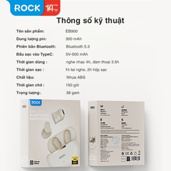 Tai nghe bluetooth không dây nhét tai Rockspace EB900 TWS có mic hàng chính hãng bảo hành 12 tháng