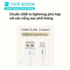 Dây cáp sạc nhanh cho iphone Rockspace P8 độ dài 1m sạc nhanh ổn định không nóng máy BH 12 tháng