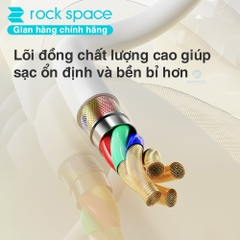 Dây cáp sạc nhanh cho iphone Rockspace P8 độ dài 1m sạc nhanh ổn định không nóng máy BH 12 tháng