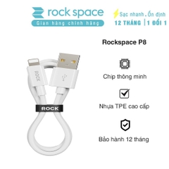 Dây cáp sạc nhanh cho iphone Rockspace P8 độ dài 1m sạc nhanh ổn định không nóng máy BH 12 tháng