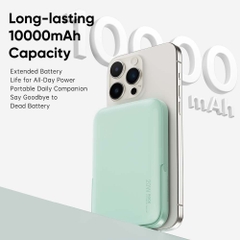 Pin sạc dự phòng không dây Rockspace P20SE kèm giá đỡ điện thoại sạc nhanh PD20W 10000mAh có BH