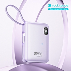 Pin sạc dự phòng tích hợp dây sạc Rockspace Y11 mini sạc nhanh 22.5w 10000mAh hàng chính hãng có BH