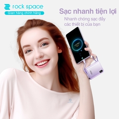 Pin sạc dự phòng tích hợp dây sạc Rockspace Y11 mini sạc nhanh 22.5w 10000mAh hàng chính hãng có BH