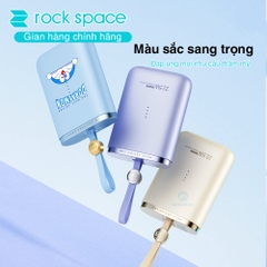 Pin dự phòng mini tích hợp dây sạc Rockspace Powersack 10000mAh sạc nhanh 22.5w bảo hành 12 tháng
