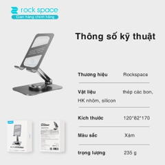 Giá đỡ điện thoại ipad thông minh xoay 360 Rockspace Rotatable chống trượt làm bằng kim loại