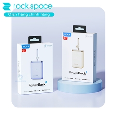Pin dự phòng mini tích hợp dây sạc Rockspace Powersack 10000mAh sạc nhanh 22.5w bảo hành 12 tháng