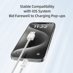Dây sạc nhanh iPhone chính hãng Rockspace Z20 usb to lightning dây dù 1 mét bảo hành 1 năm