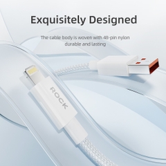 Dây sạc nhanh iPhone chính hãng Rockspace Z20 usb to lightning dây dù 1 mét bảo hành 1 năm