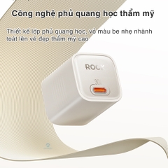 Bộ củ cáp sạc nhanh typeC 30W ROCK Ice²Cube hàng chính hãng Rockspace BH 12 tháng