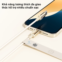 Dây cáp sạc nhanh 100W Rockspce R18 chuẩn typeC to typeC Hàng chính hãng bảo hành 12 tháng