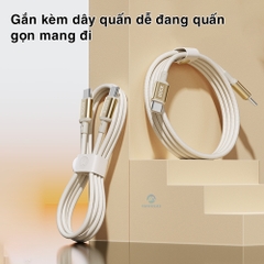 Dây cáp sạc nhanh 100W Rockspce R18 chuẩn typeC to typeC Hàng chính hãng bảo hành 12 tháng