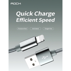 Dây Cáp Sạc iphone RockSpace 20cm dây dù sạc nhanh ổn định hàng chính hãng bảo hành 12 tháng